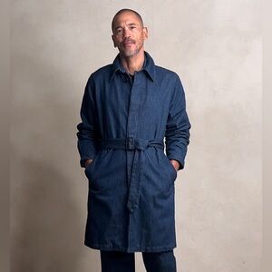 NWT - Banana Republic Denim Mac Coat - M